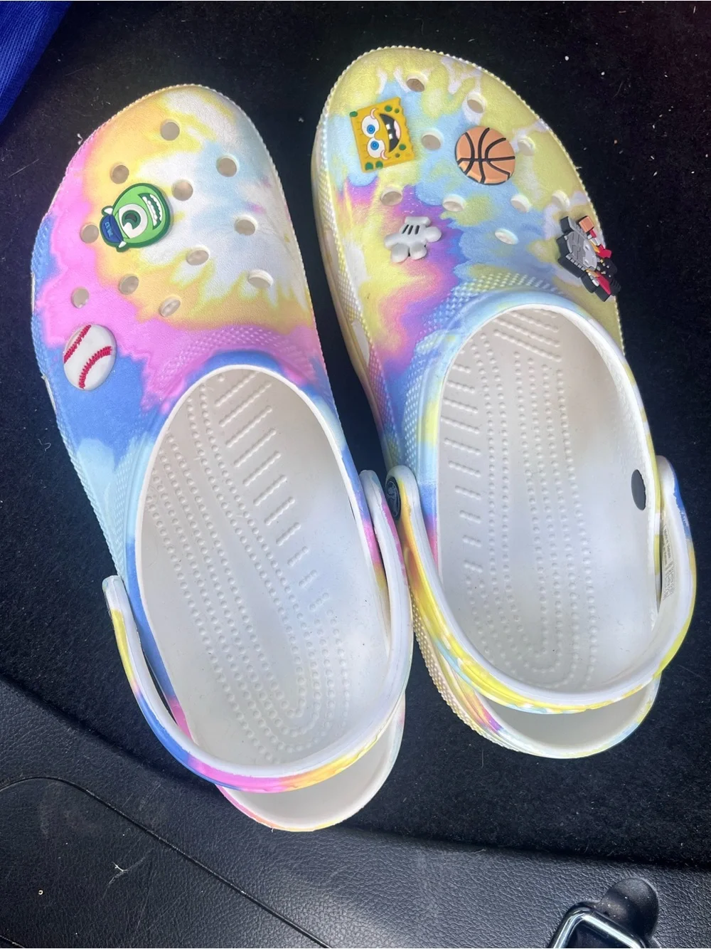 Tie-Dye Clog Crocs with Fun Charms